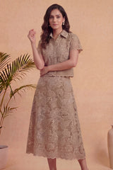 Beige Atelier Skirt Set