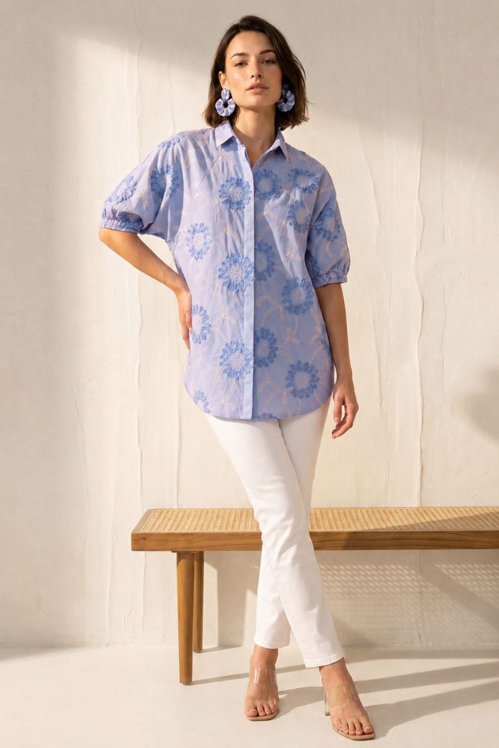 Powder Blue Petal Shirt