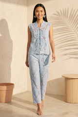 Ice Blue Fleur Lace Co-Ord Set