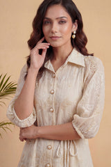 Ivory Bloom Flare Dress