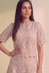 Blush Heirloom Lace Skirt Set