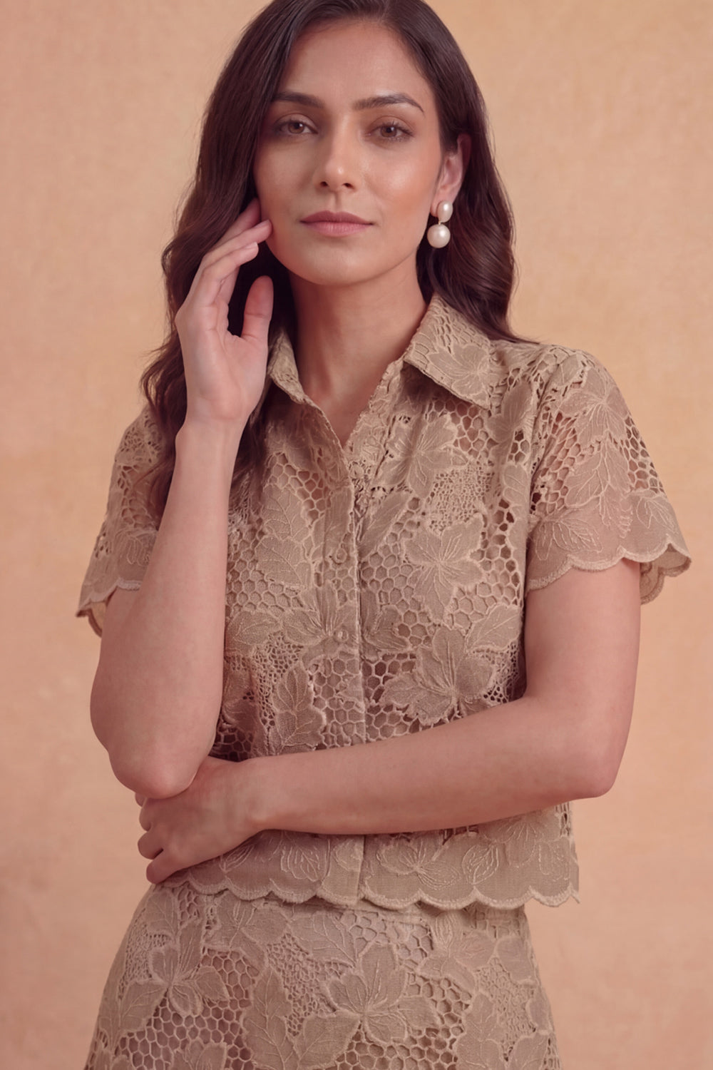 Beige Atelier Skirt Set