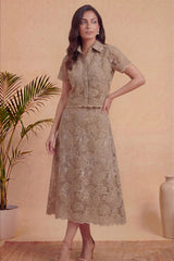 Beige Atelier Skirt Set