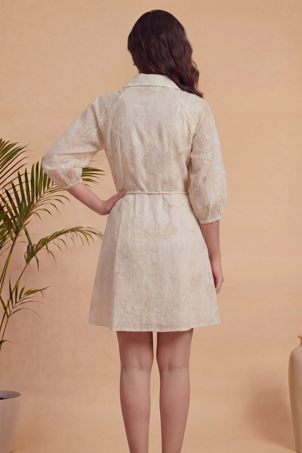 Ivory Bloom Flare Dress