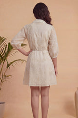 Ivory Bloom Flare Dress