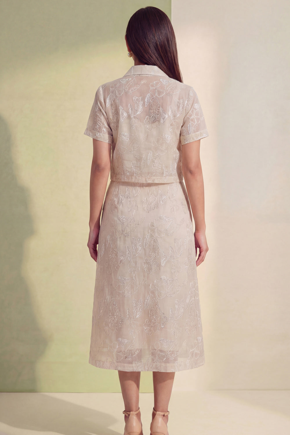 Ivory Bloom Skirt Set