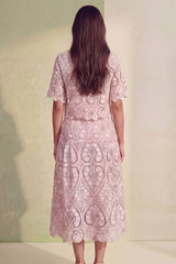 Blush Heirloom Lace Skirt Set