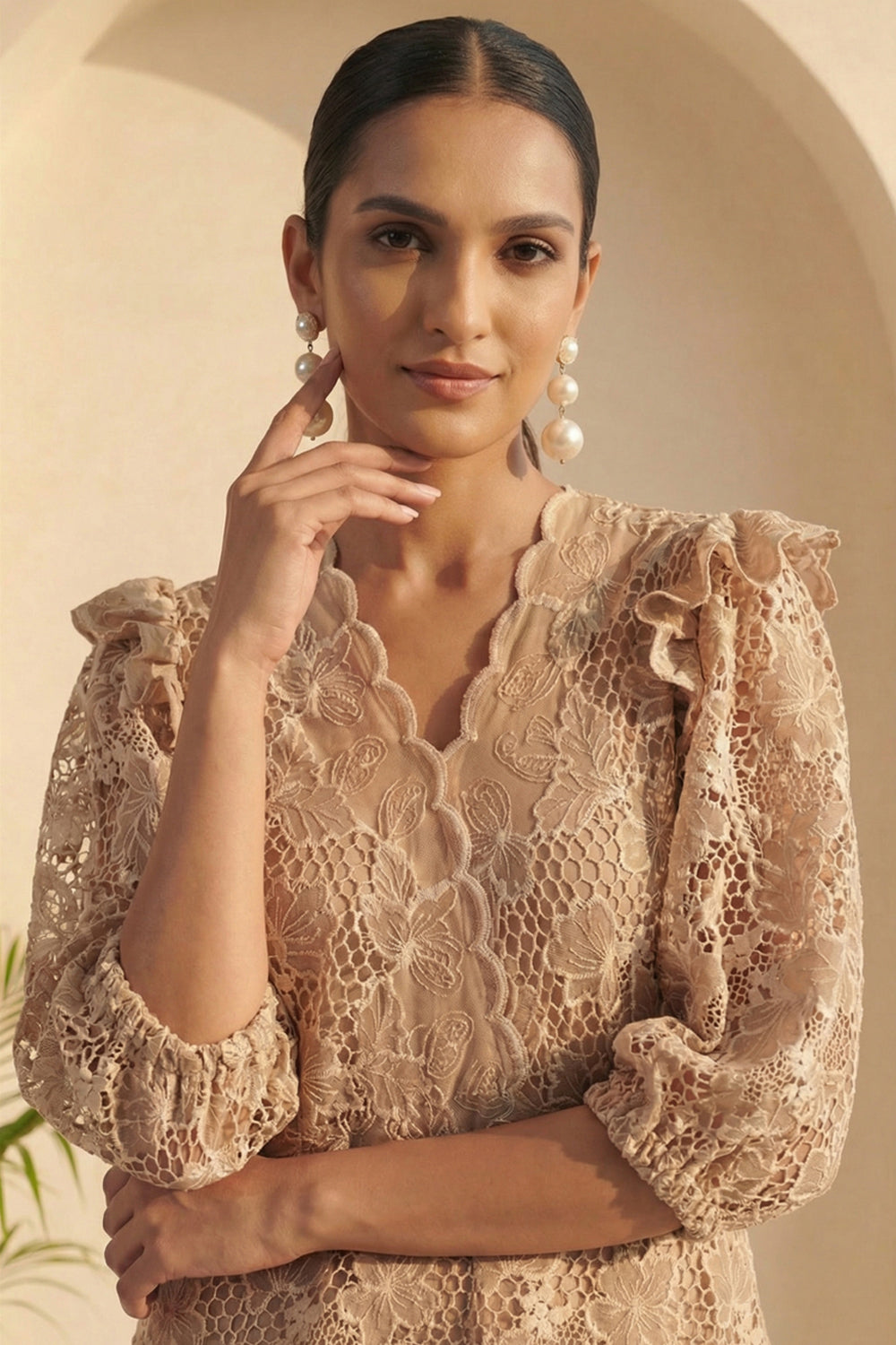 Beige Atelier Dress
