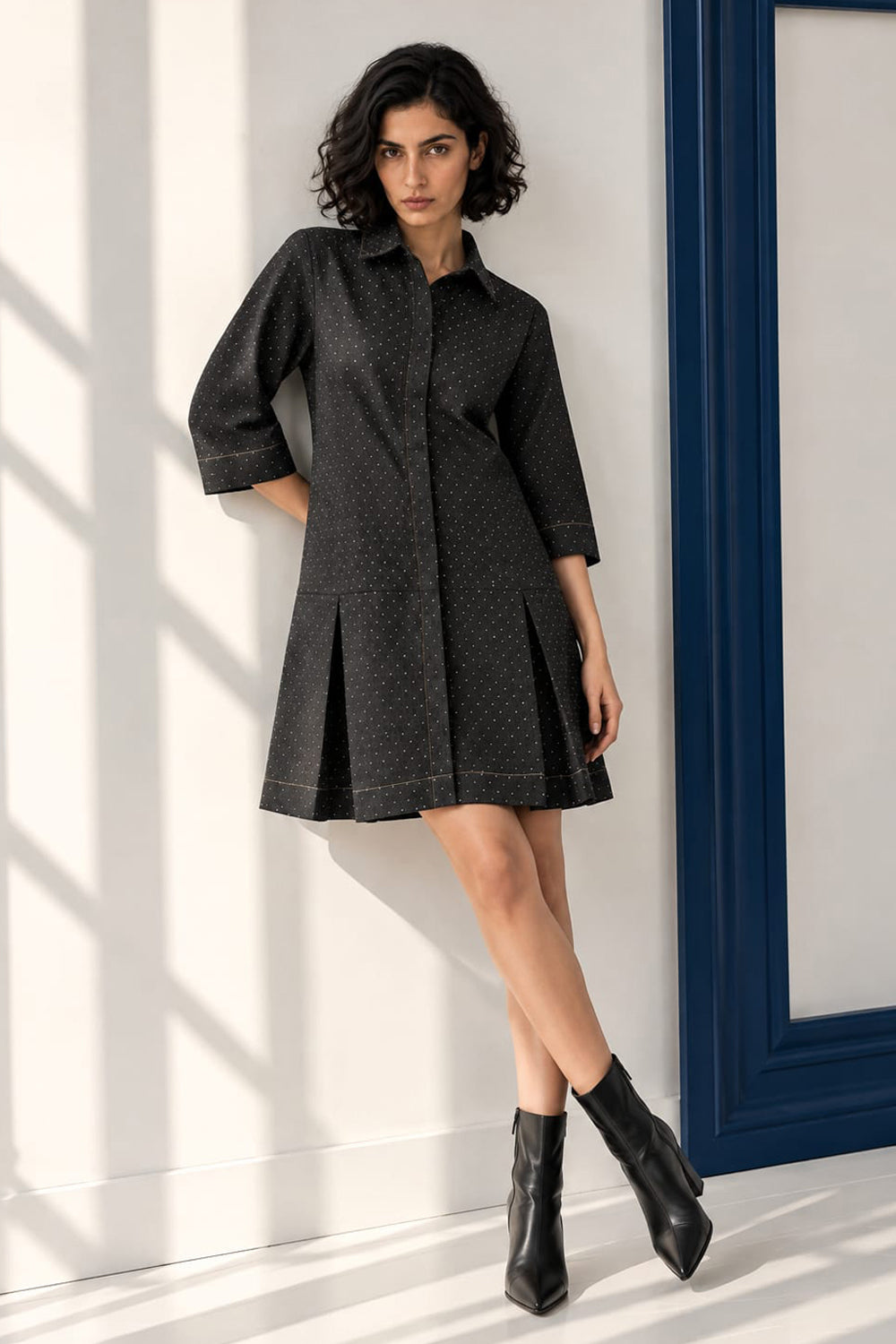 Cosmic Black Shirt Dress
