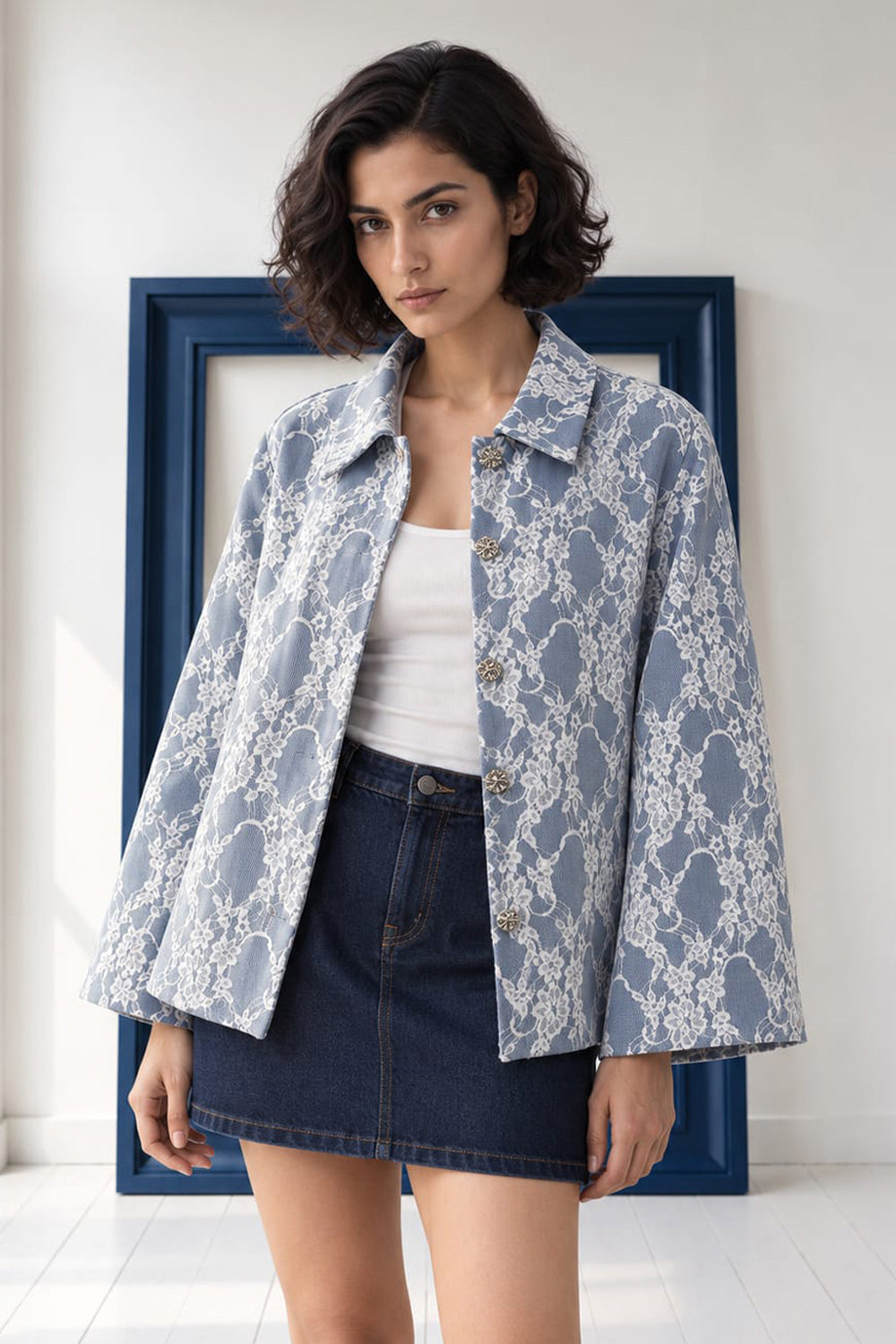 Dreamy Lace Denim Jacket