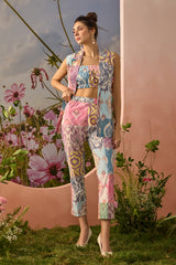 Block Pattern Vest Co-ord Set