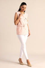 Blush Floral Muse Belted Coat