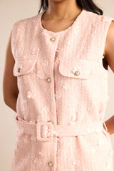 Blush Floral Muse Belted Coat