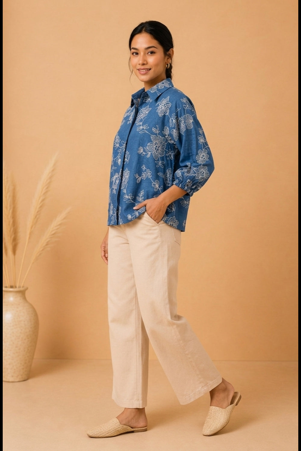 Azure Bloom Shirt