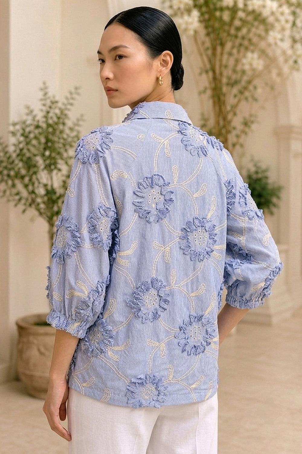 Powder Blue Petal Shirt