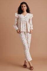 Floral Peplum Co-ord Set