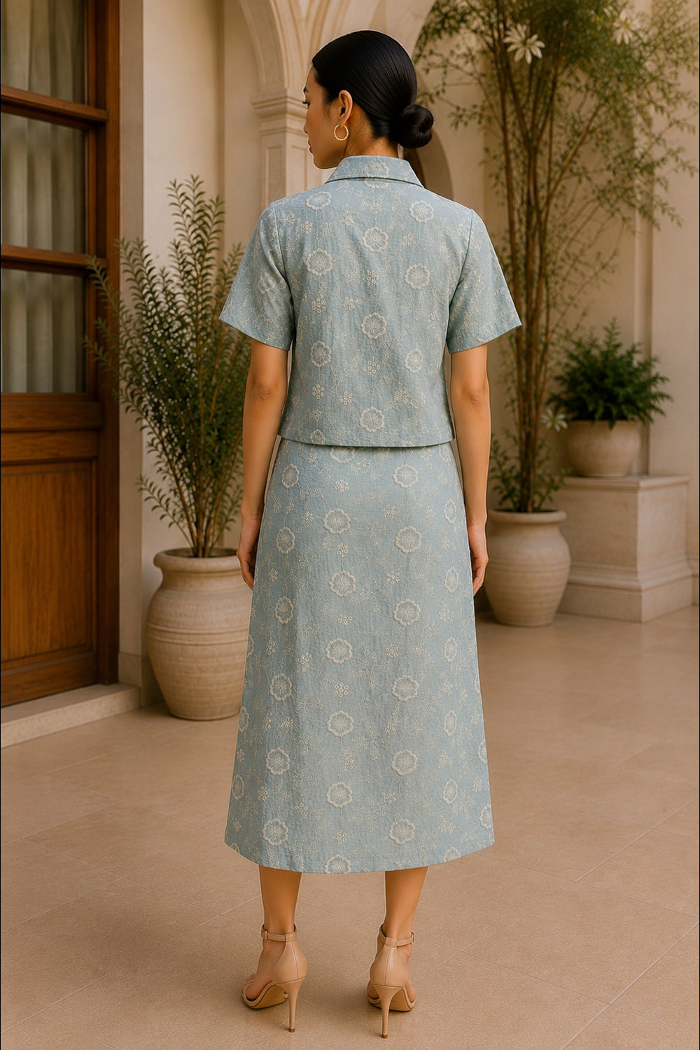 Mist Bloom Skirt Set
