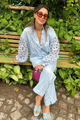 Arushi Mehra In Our Powder Blue Butter Cup Co-Ord Set