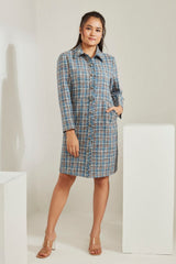 Front Open Tweed Dress