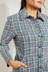Front Open Tweed Dress