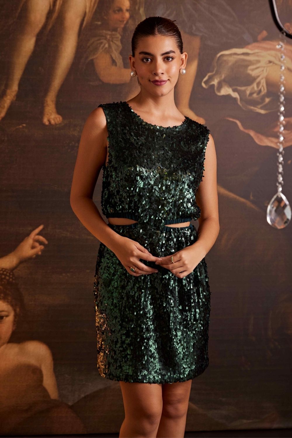 Glistening Jade Dress
