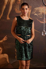 Glistening Jade Dress