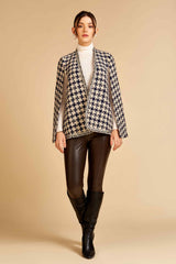 Blue Houndstooth Blaire Cape