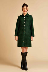 Forest Front Open Tweed Dress / Jacket