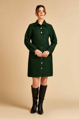 Forest Front Open Tweed Dress / Jacket