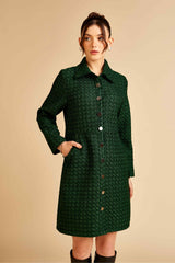 Forest Front Open Tweed Dress / Jacket