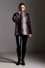 Shaded Fur Full Sleeves Long Jacket