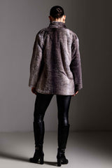 Shaded Fur Full Sleeves Long Jacket