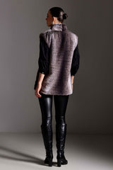 Shaded Fur Long Jacket