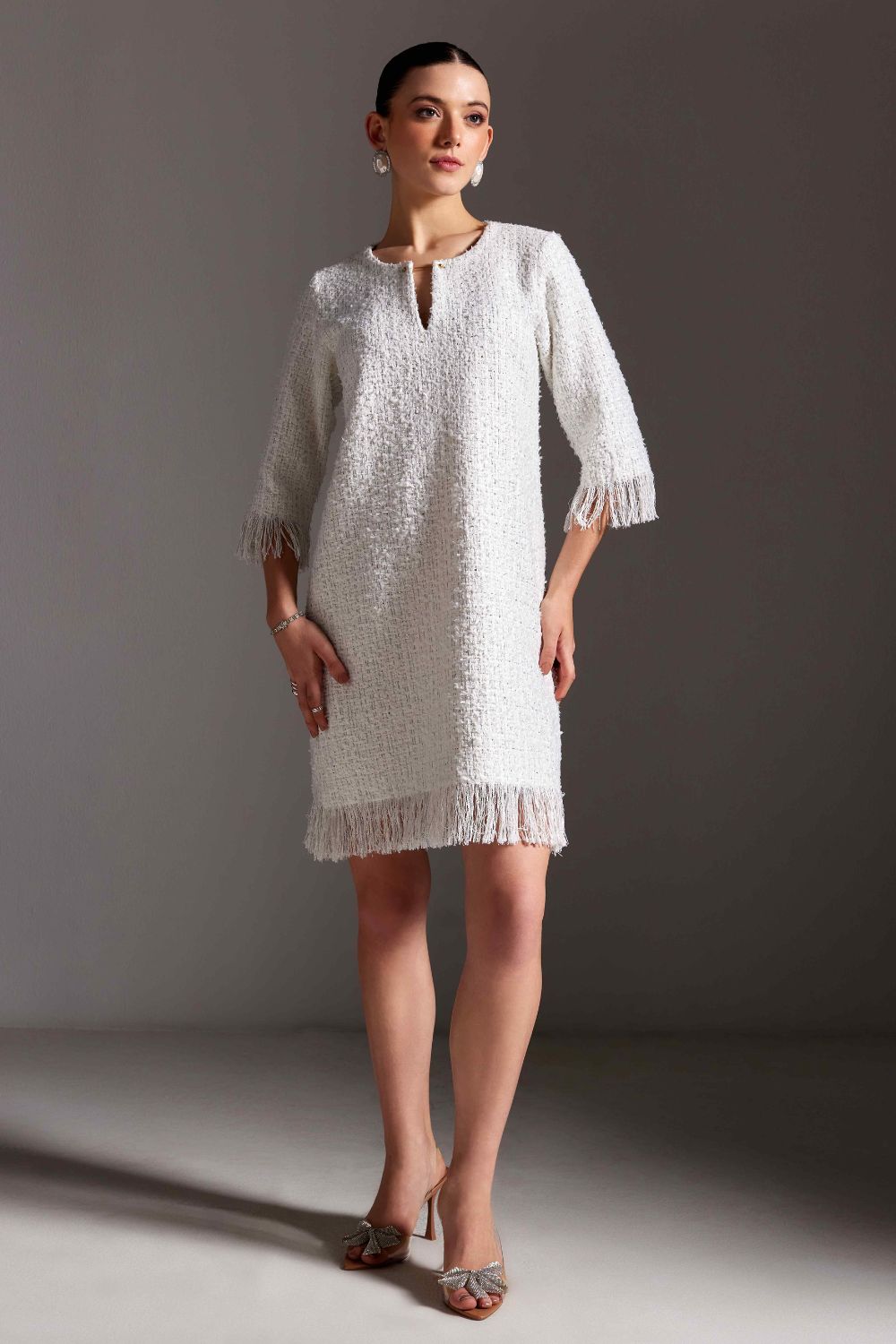 Snowfall Symphony Tweed Dress