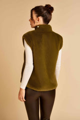 Lime Sleeveless Fur Jacket