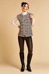 Navy Houndstooth Celeste Jacket