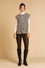 Navy Houndstooth Celeste Jacket