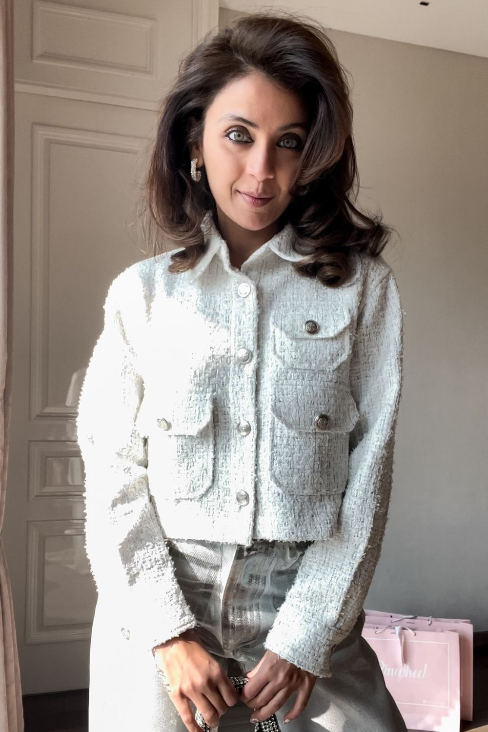 Nriti Shah In Our Pure Pearl Tweed Jacket