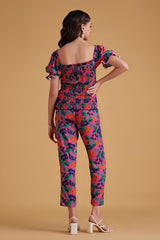 Floral Finesse Smocked Co-ord Set