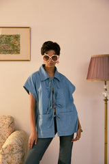 Lace-Front Utility Jacket