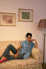 Lace-Front Utility Jacket