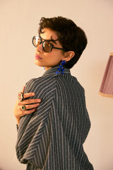 Shadow Stripe Tie Short Set