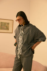 Shadow Stripe Tie up Co-ord Set