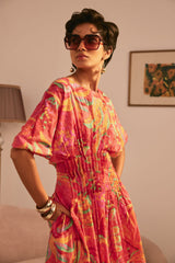 The Sunset Glow Midi Dress