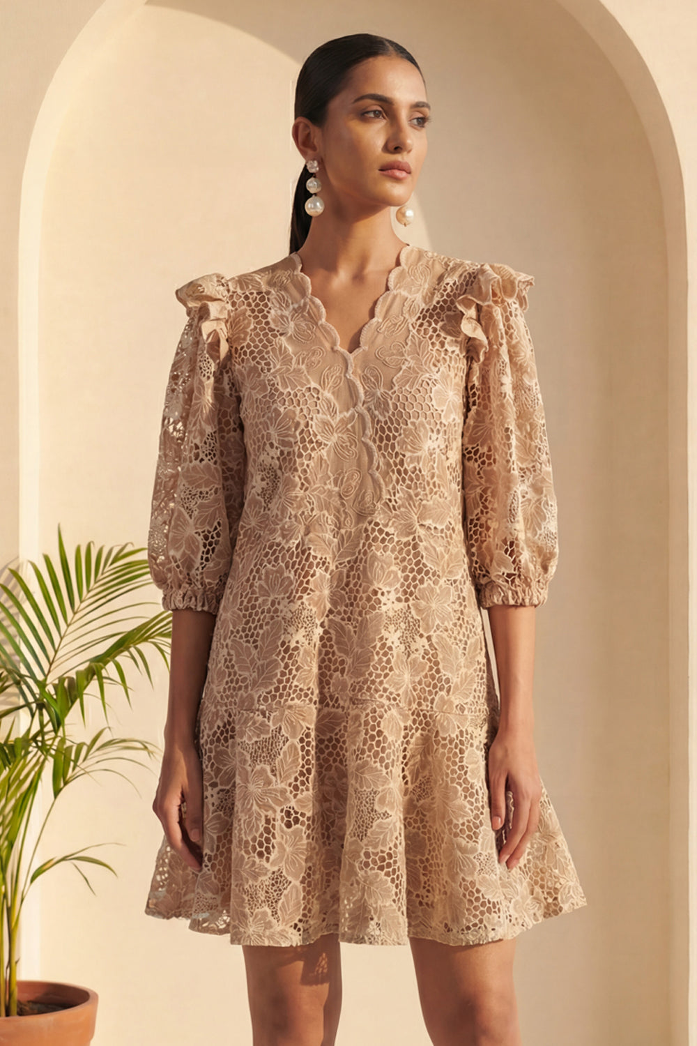 Beige Atelier Dress