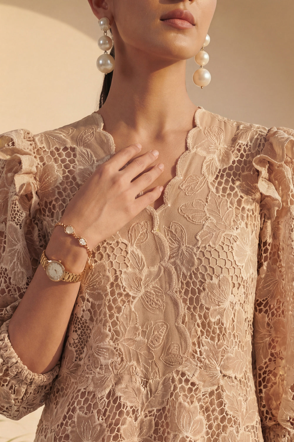 Beige Atelier Dress