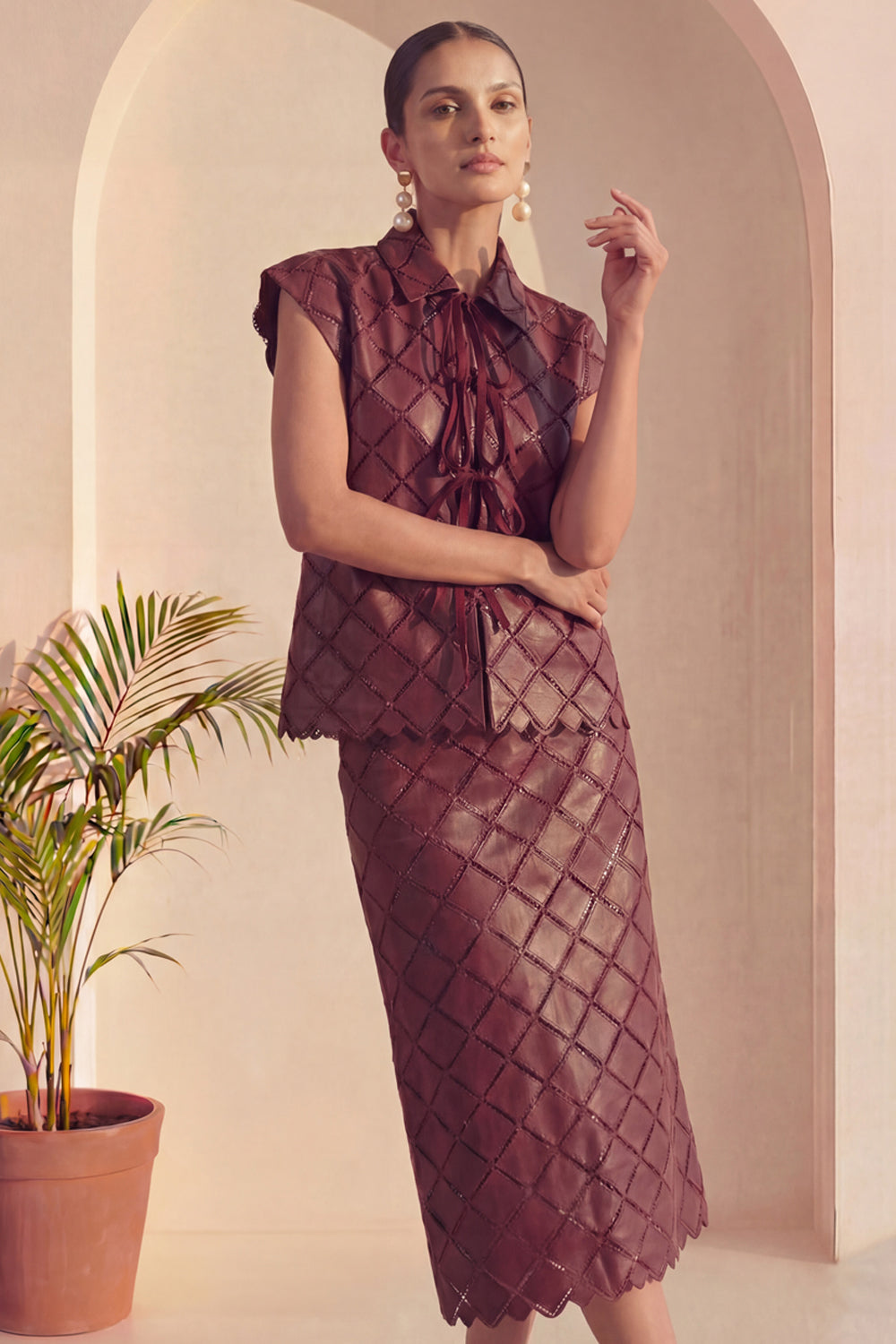 Merlot Noir Skirt Set