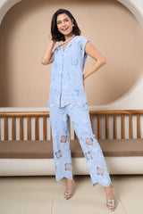 Sky Bloom Floral Shirt