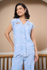 Sky Bloom Floral Shirt