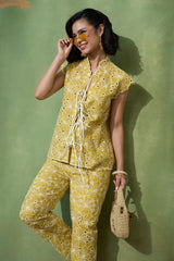 Nikita Vasdev In Our Sunflower Eyelet Co-ord Set